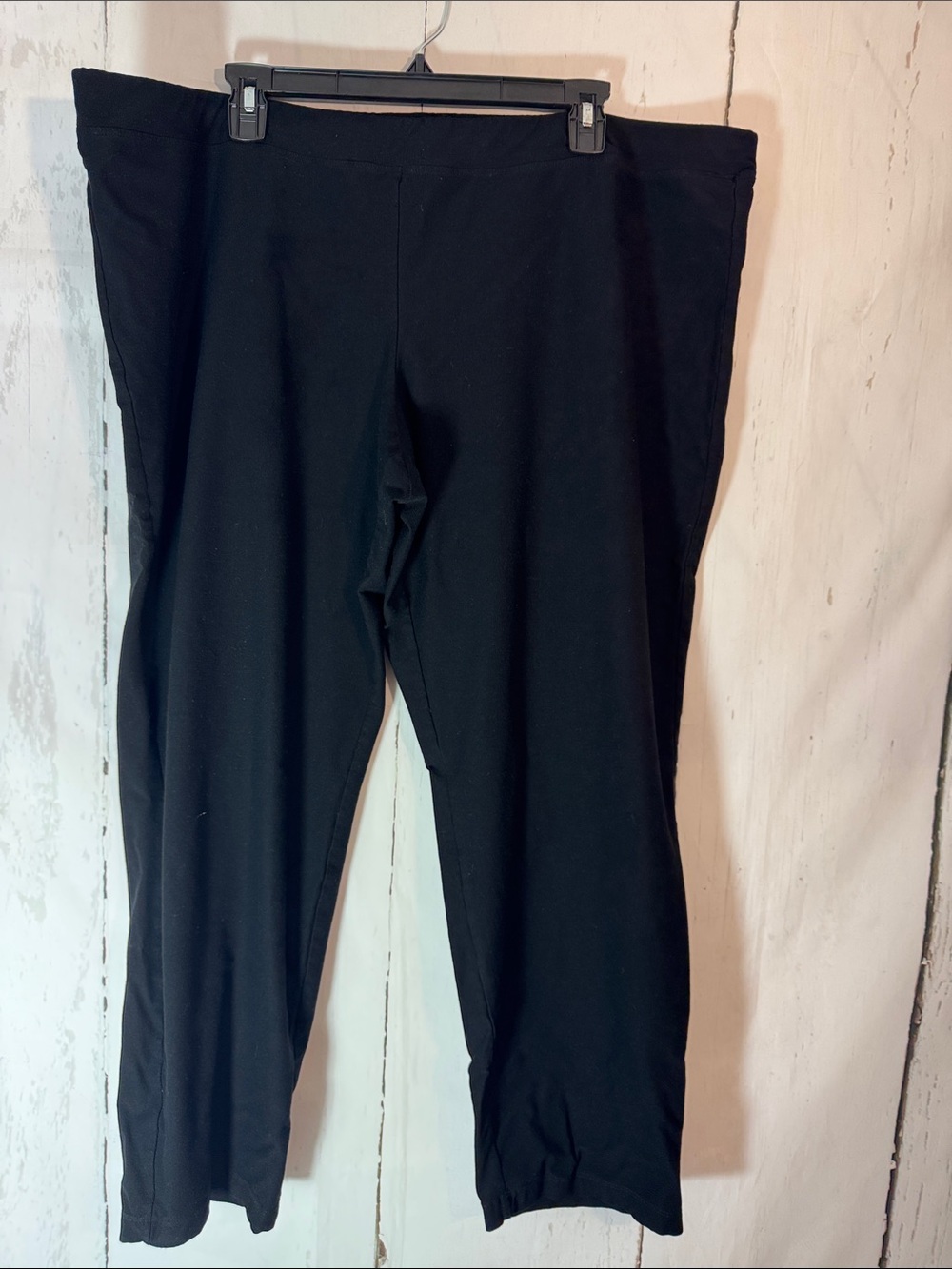 Women’s Eileen Fisher Black pull up pants, black, elastic waist